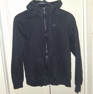 Kids Black Zip-Up Hoodie